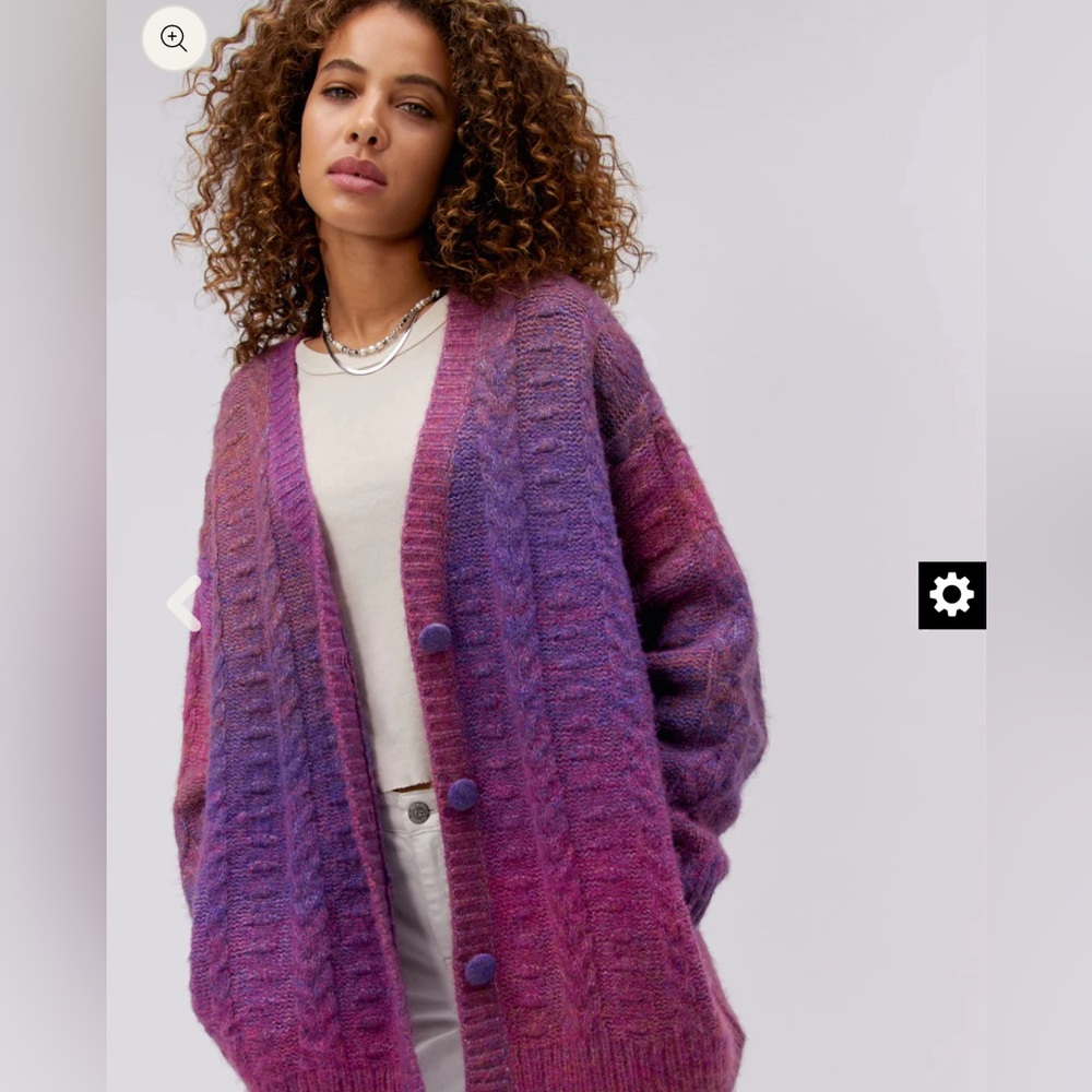 Daydreamer ombre cardigan sweater